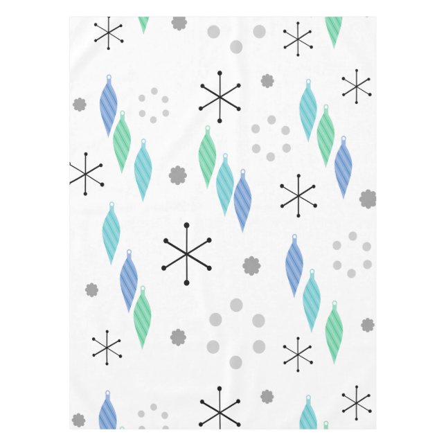 Toalha De Mesa Meio século Moderno Verde de inverno (Frente)