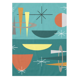 Toalha De Mesa Meio século Turquesa Moderno