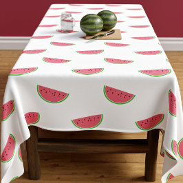 Toalha De Mesa Melancia, fatias, padrão, cor-de-rosa e verão bran