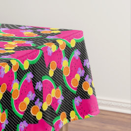 Toalha De Mesa Melancia vermelha, limões amarelos tropicais