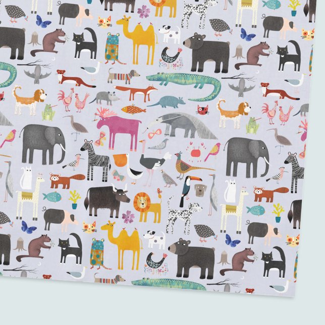 Toalha De Mesa Menagerie animal (Fun animal menagerie with wild, safari, zoo and pet animals and birds pattern tablecloth)