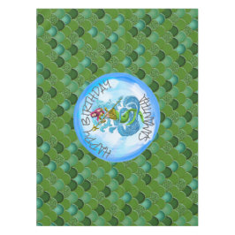 Toalha De Mesa Mermaid Green Warrior Tablecloth