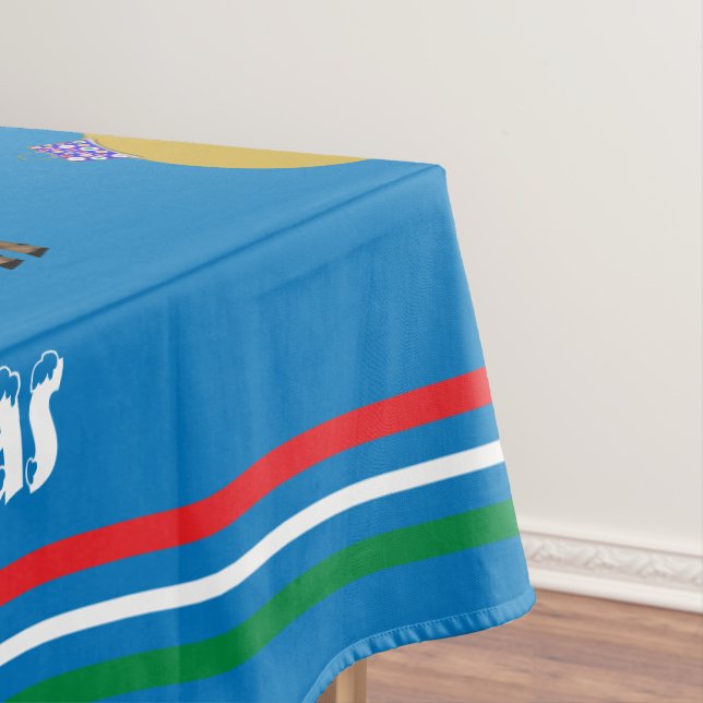 Toalha De Mesa Merry Christmas Candy Canes Ornaments Trees (Posição Original)