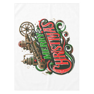 Toalha De Mesa Merry Christmas steampunk