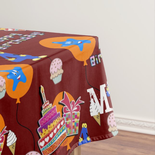 Toalha De Mesa Mesa Cloth, Feliz 4.º aniversário, #4 (Posição Original)