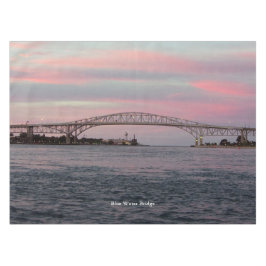 Toalha De Mesa Mesa da ponte de água azul