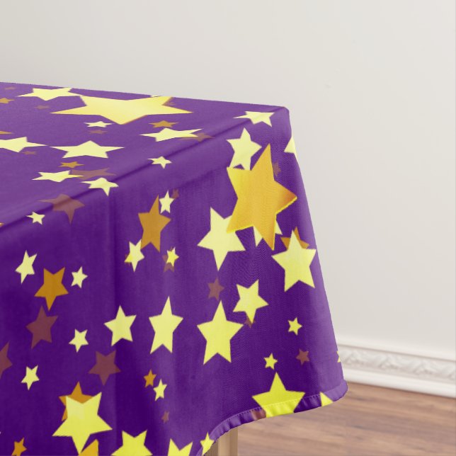 Toalha De Mesa Mesa de Natal Purple Starry (Posição Original)