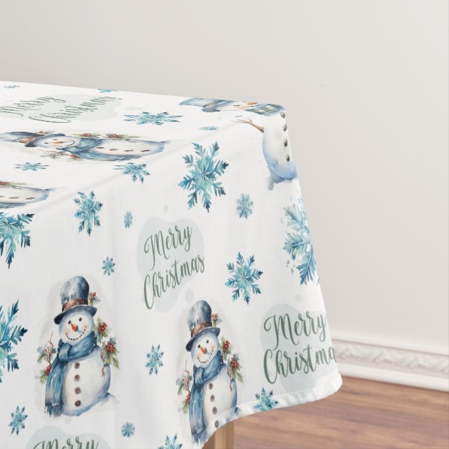 Toalha De Mesa Mesa de Natal Snowman Cloth (Posição Original)