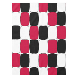 Toalha De Mesa Mesa de peixe preto, vermelho e branco