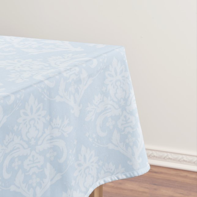 Toalha De Mesa Mesa - Icy Blue Damask (Posição Original)