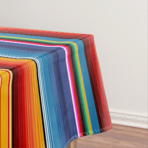 Toalha De Mesa Mexicano vermelho Dourado azul Sarape