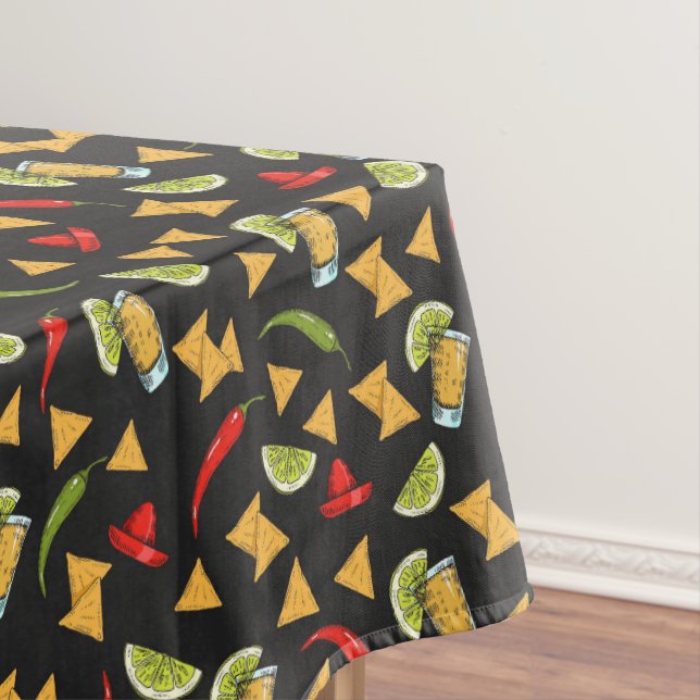 Toalha De Mesa México Tequila Limão Peppers Nachos Restaurante Ba (Posição Original)