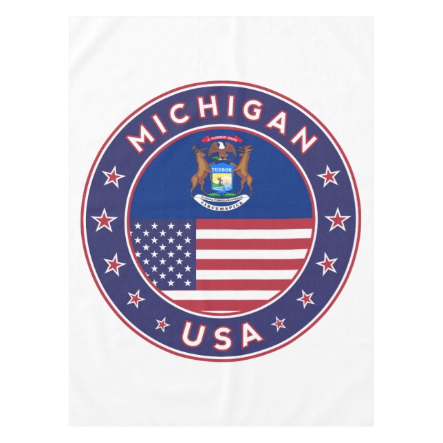 Toalha De Mesa Michigan sticker, phone case, bag, clock (Frente)