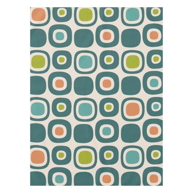 Toalha De Mesa Mid Century Modern Garden Path Pattern (Frente)