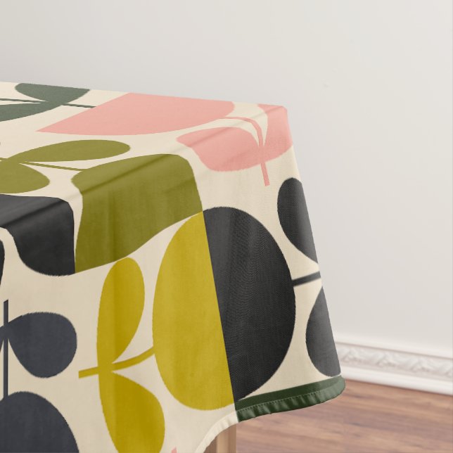 Toalha De Mesa Mid‑century modern- Retro Scandinavian Flowers  (Posição Original)