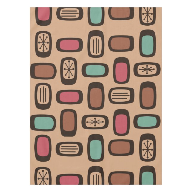 Toalha De Mesa Midcentury MCM Rounded Rectangles Christmas Cookie (Frente)