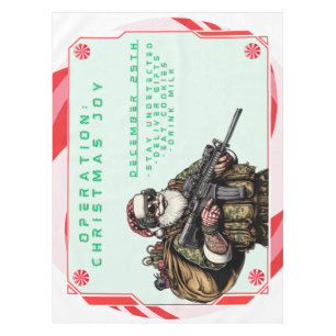 Toalha De Mesa Militares Engraçados/Papais noeis de Natal