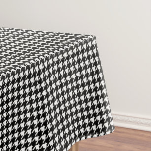 Toalha De Mesa Mini teste padrão de Houndstooth preto e branco