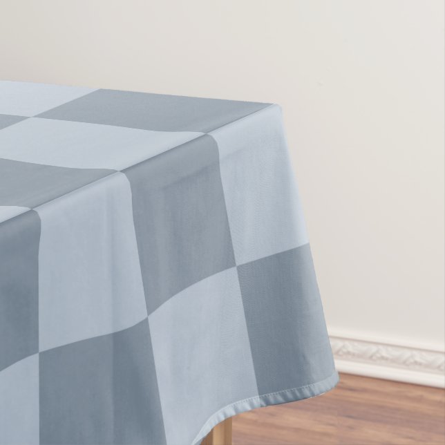 Toalha De Mesa Minimalist Powder Blue Checkerboard Pattern (Posição Original)