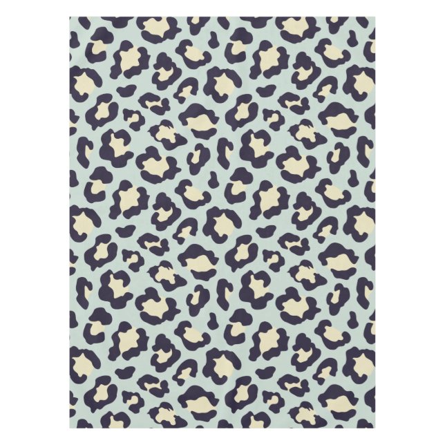Toalha De Mesa Mint green lepard print (Frente)