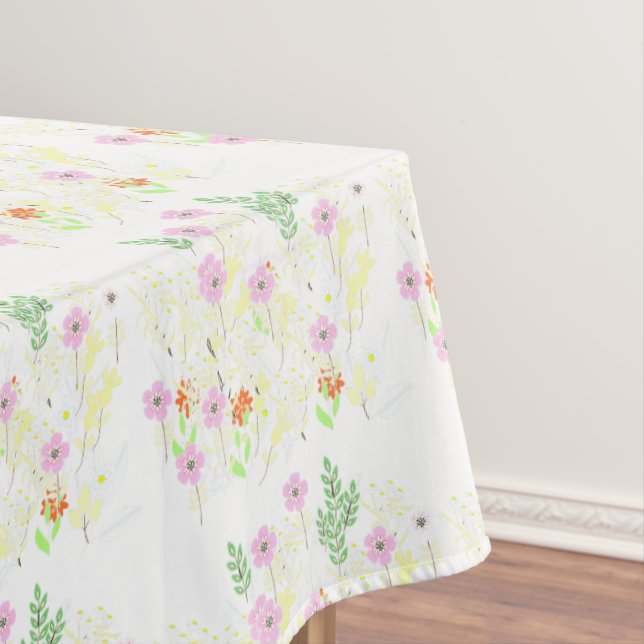 Toalha De Mesa Mistura Floral Rosa (Posição Original)
