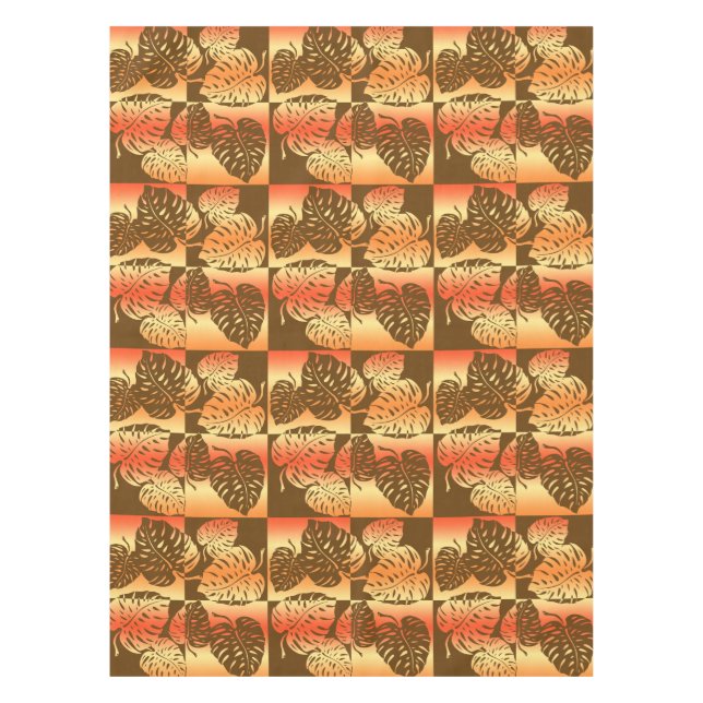 Toalha De Mesa Mistura Tropical Havaiana Makua Monstera (Frente)