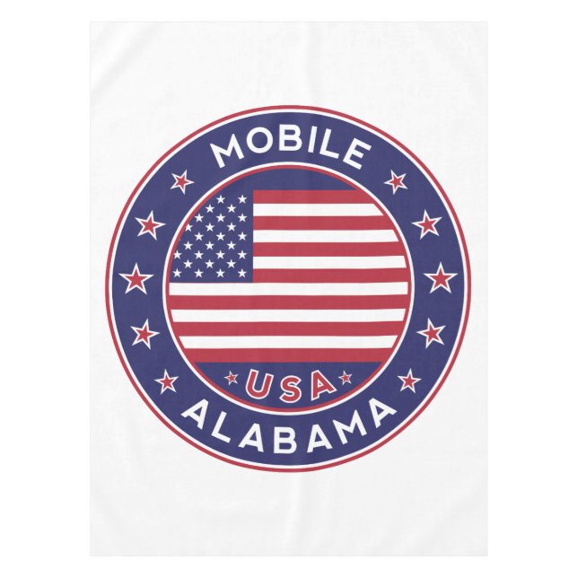 Toalha De Mesa Mobile, Alabama (Frente)