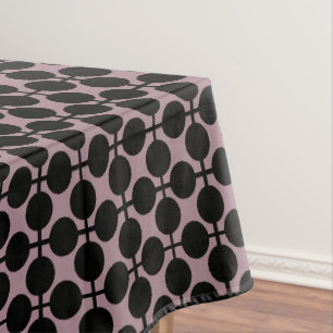 Toalha De Mesa moda do padrão de verificação da bolinhas preta ma