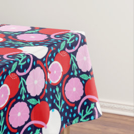 Toalha De Mesa Modern Citrus Fruit Confetti Summer Midnight