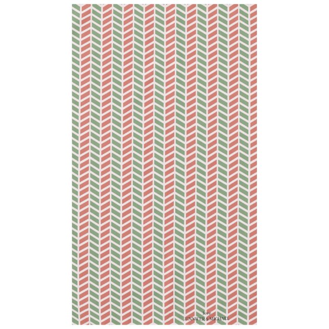 Toalha De Mesa Modern elegant red green pastel Christmas (Frente)