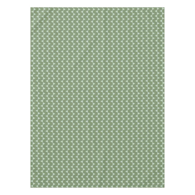 Toalha De Mesa Modern Sage Green Triangle Christmas Geometric  (Frente)