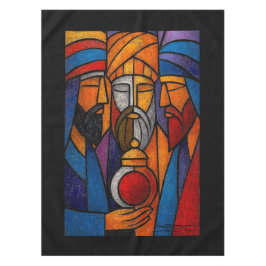 Toalha De Mesa Modern Stained Glass Three Wise Men in English