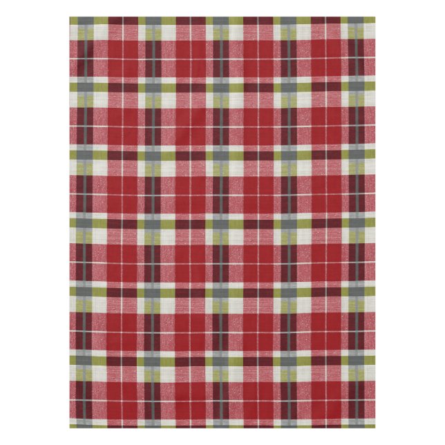 Toalha De Mesa Moderna Xadrez de Natal (Frente)