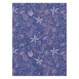 Toalha De Mesa Moderno | impressão FLORAL | Mauve em Azul Real