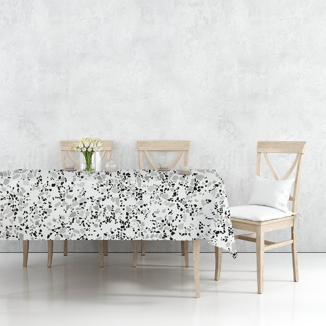 Toalha De Mesa Moderno White Terrazzo (Criador carregado)