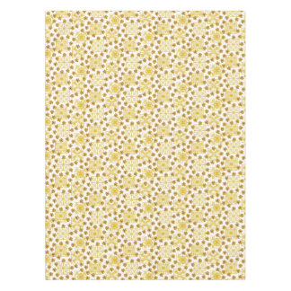 Toalha De Mesa Modo Mediterrâneo | Azulejo de Verão ouro