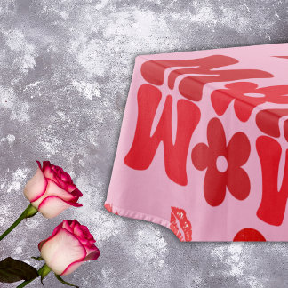 Toalha De Mesa MOM/WOW: Uma Carta de Amor em Vermelho a rosa |
