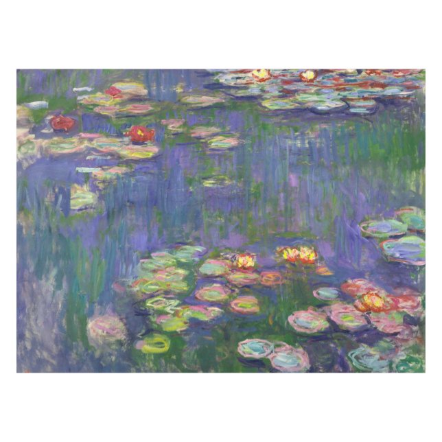 Toalha De Mesa Monet Water Lily - Pintura de plataforma (Frente (Horizontal))
