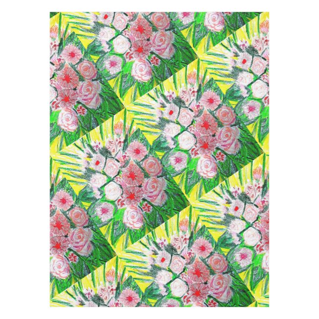 Toalha De Mesa Monochromatic, Rosas, Dianthus caryophyllus,  Gerb (Frente)