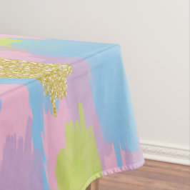 Toalha De Mesa Monograma de padrão de pinceladas Abstrato colorid