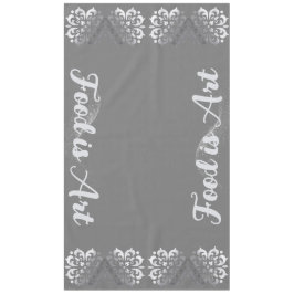 Toalha De Mesa Monograma de prata e Cinza |