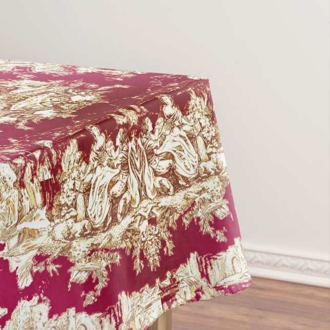 Toalha De Mesa Monograma do lago vermelho legado de jouy (Posição Original)