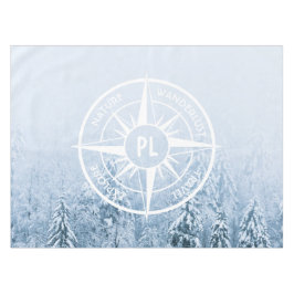 Toalha De Mesa Monograma monograma de emblem em estrela de compas