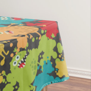 Toalha De Mesa Monstro engraçados bonitos pequenos