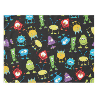Toalha De Mesa Monstro engraçados no Tablecloth preto