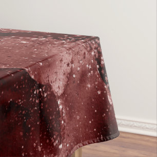Toalha De Mesa Moody Midnight Agate Gama Roxa Profunda de Indig
