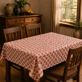 Toalha De Mesa Morangango Vermelho Falso Crochê