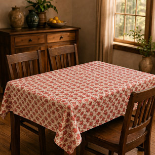 Toalha De Mesa Morangango Vermelho Falso Crochê