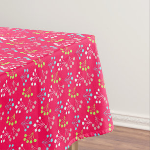 Toalha De Mesa Morangos a cores sólidas padrão simples retrorrefl
