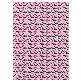 Toalha De Mesa Morcegos pretos do Dia das Bruxas Rosa
